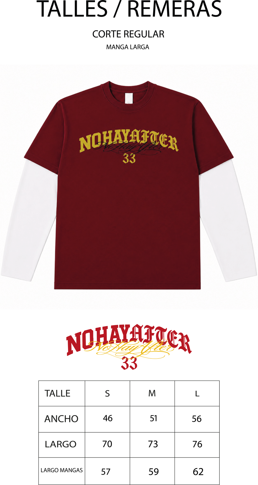 Remera manga larga Bordo