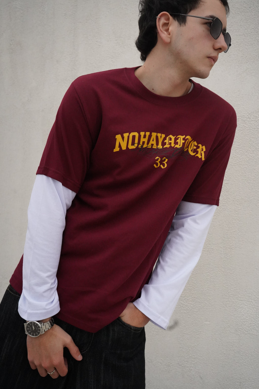 Remera manga larga Bordo