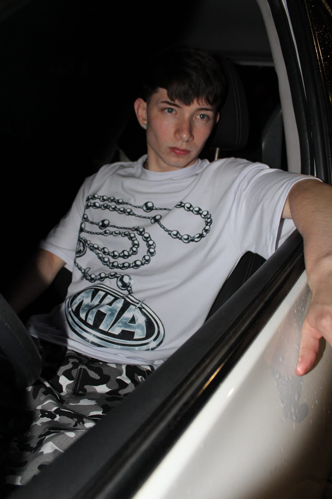 Remera Boxy Colgante Plateado