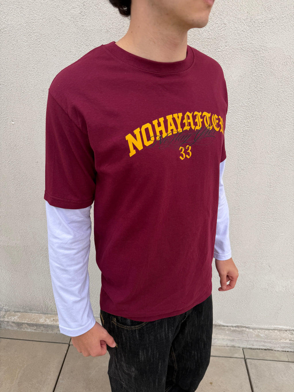 Remera manga larga Bordo