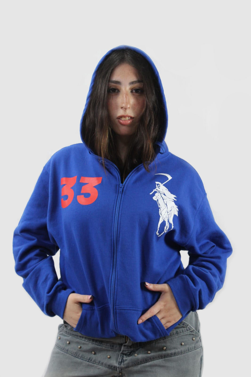 Canguro con cierre Azul Francia