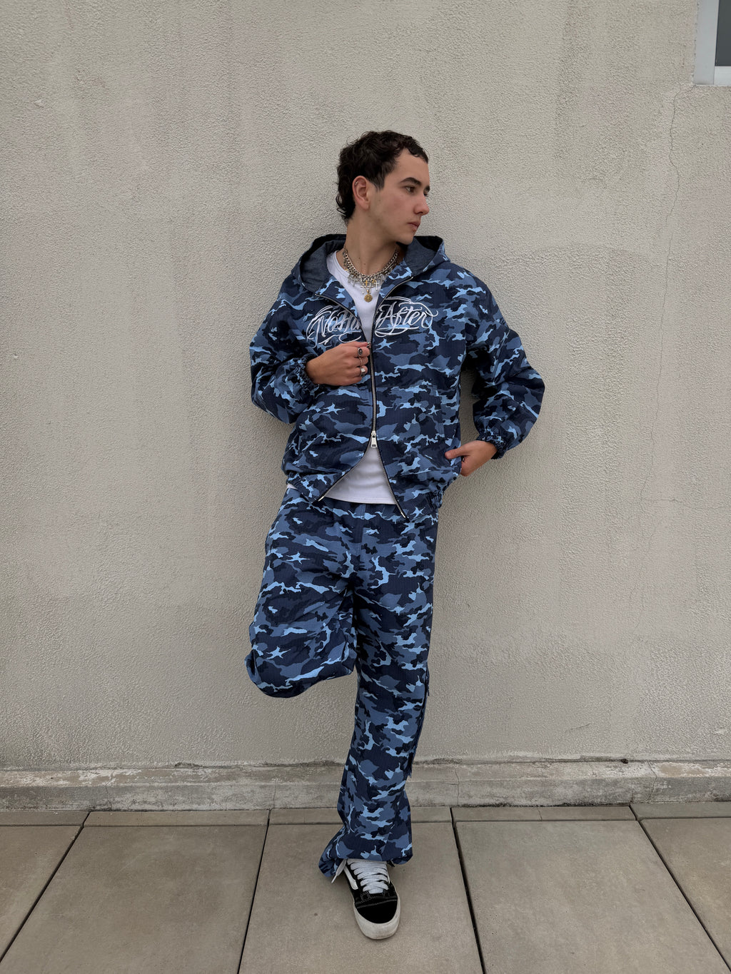Pantalon Baggy Camuflado Azul