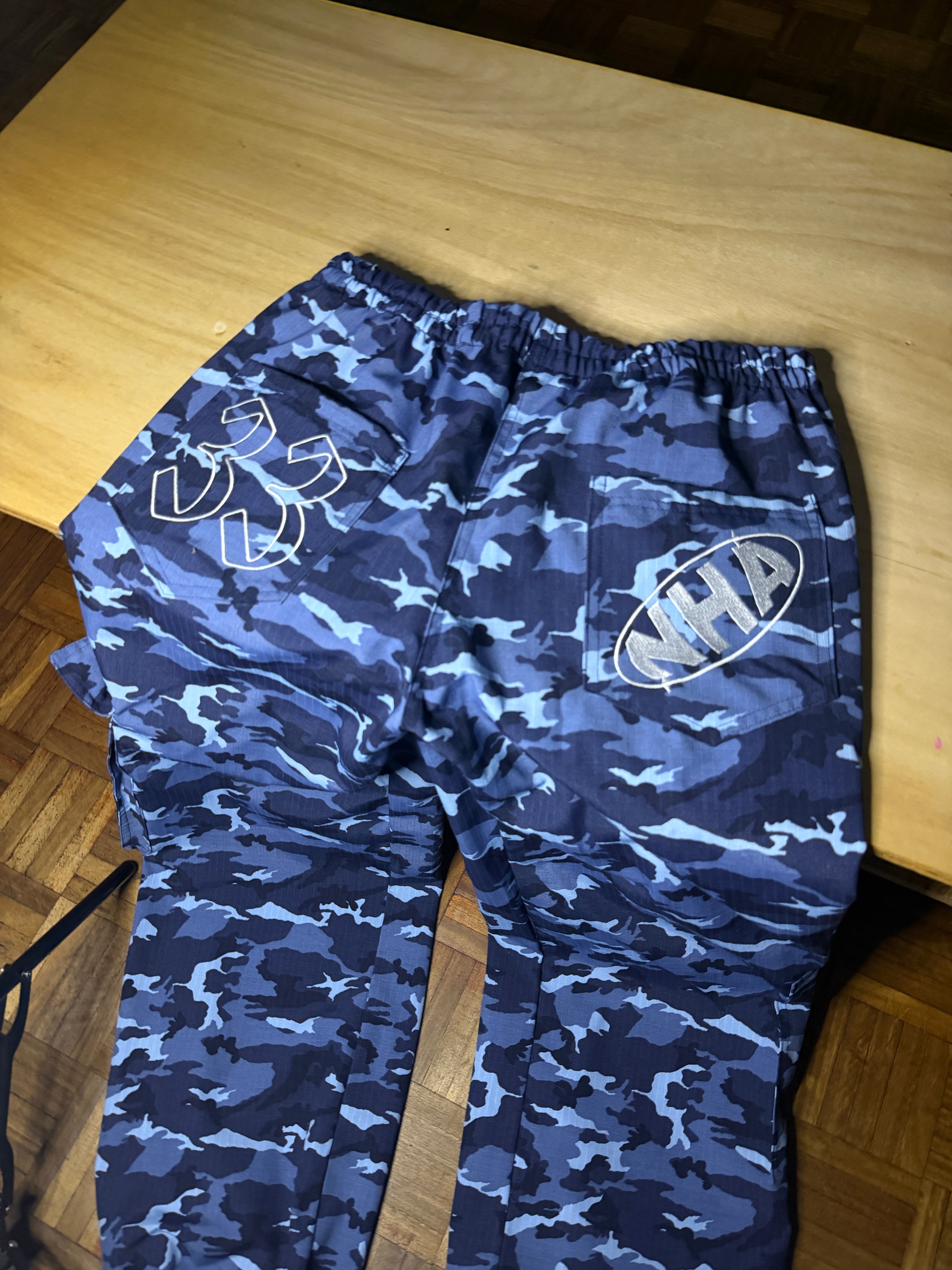 Pantalon Baggy Camuflado Azul