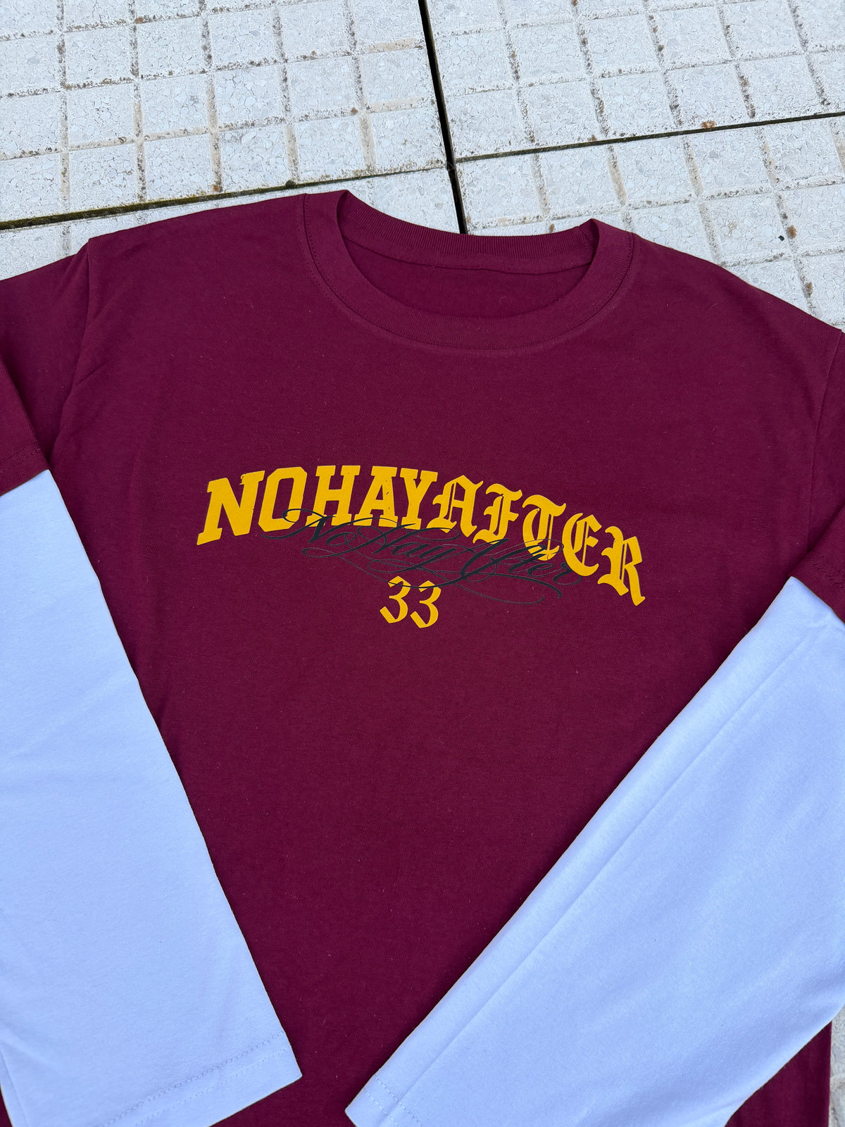 Remera manga larga Bordo