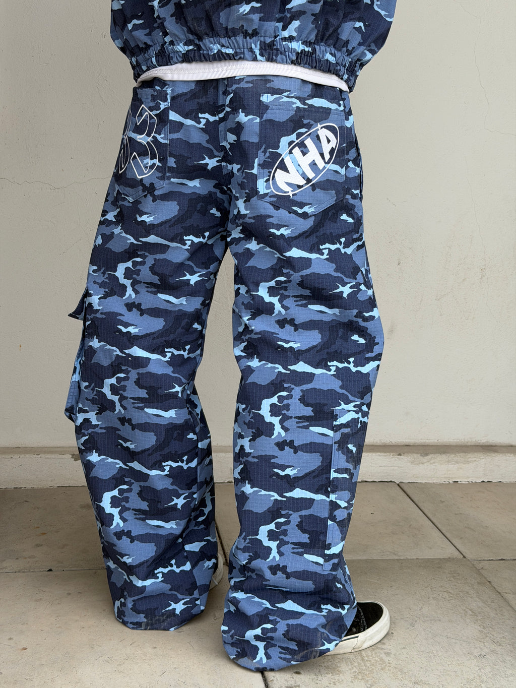 Pantalon Baggy Camuflado Azul