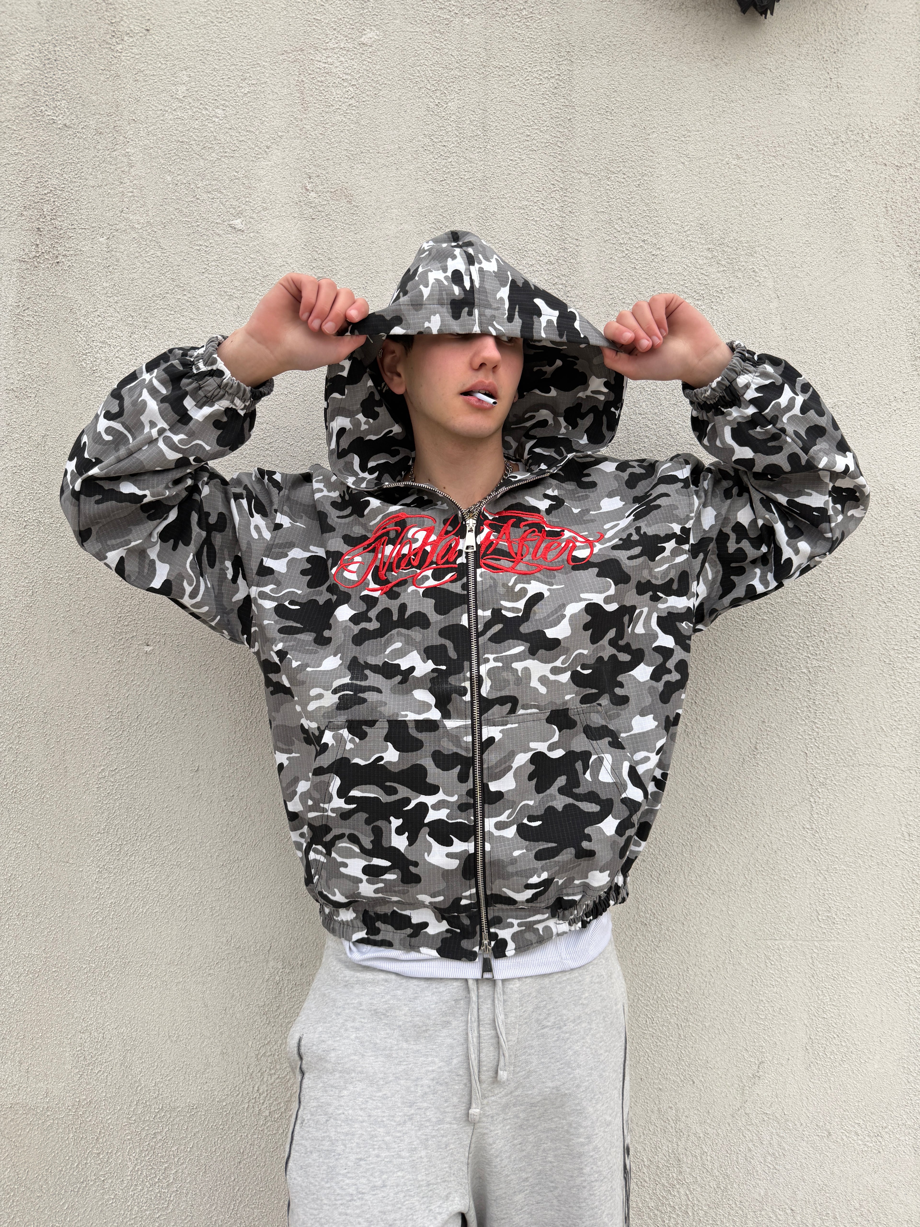 Campera Camuflada Gris