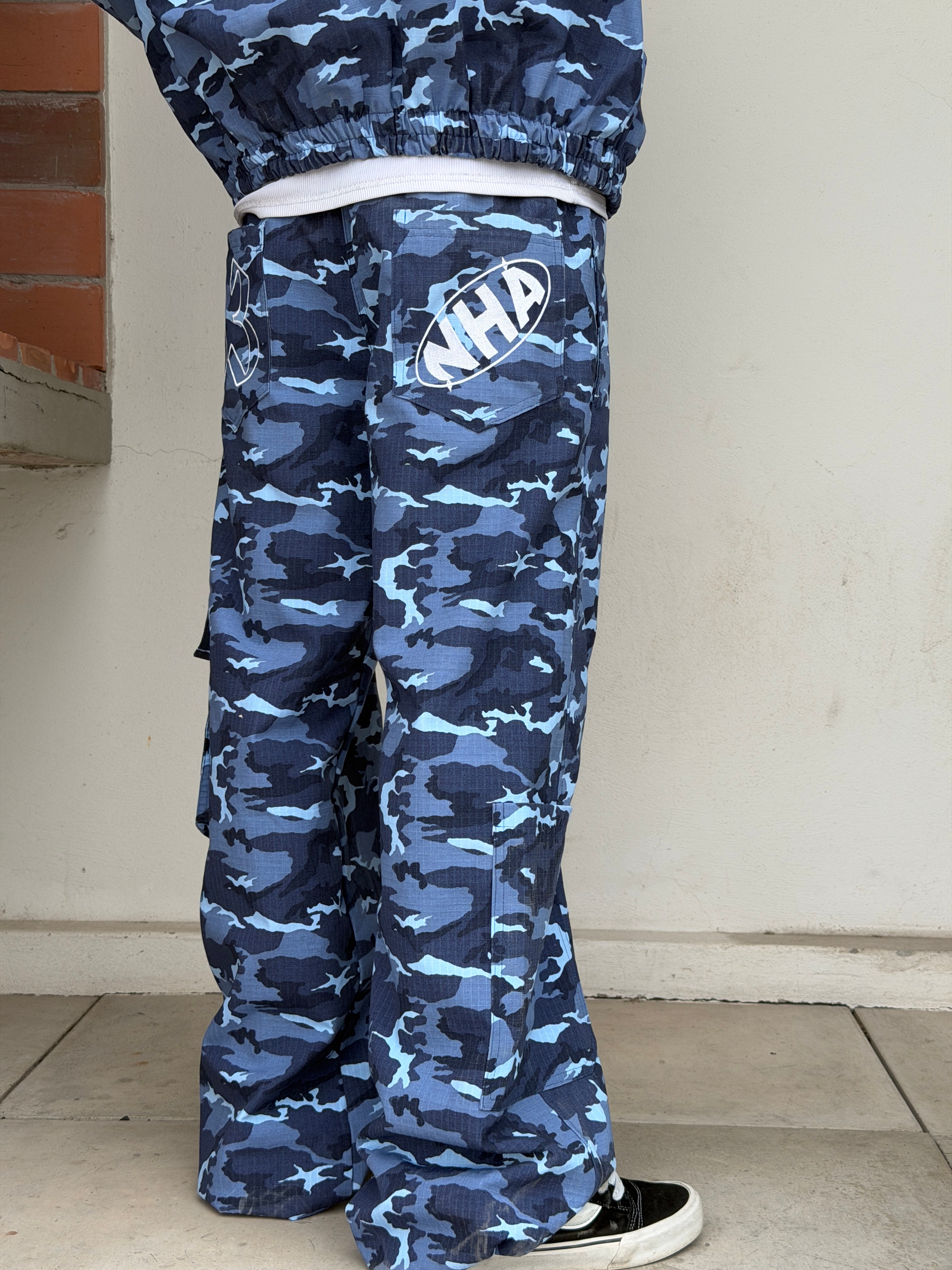 Pantalon Baggy Camuflado Azul