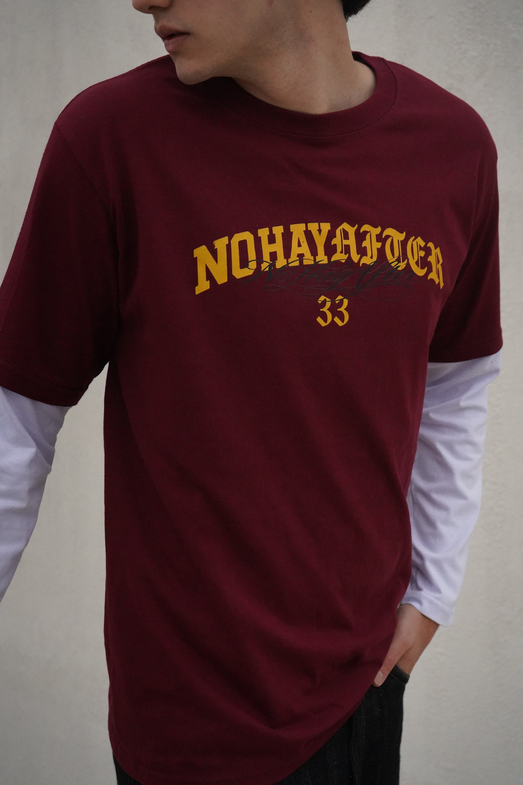 Remera manga larga Bordo