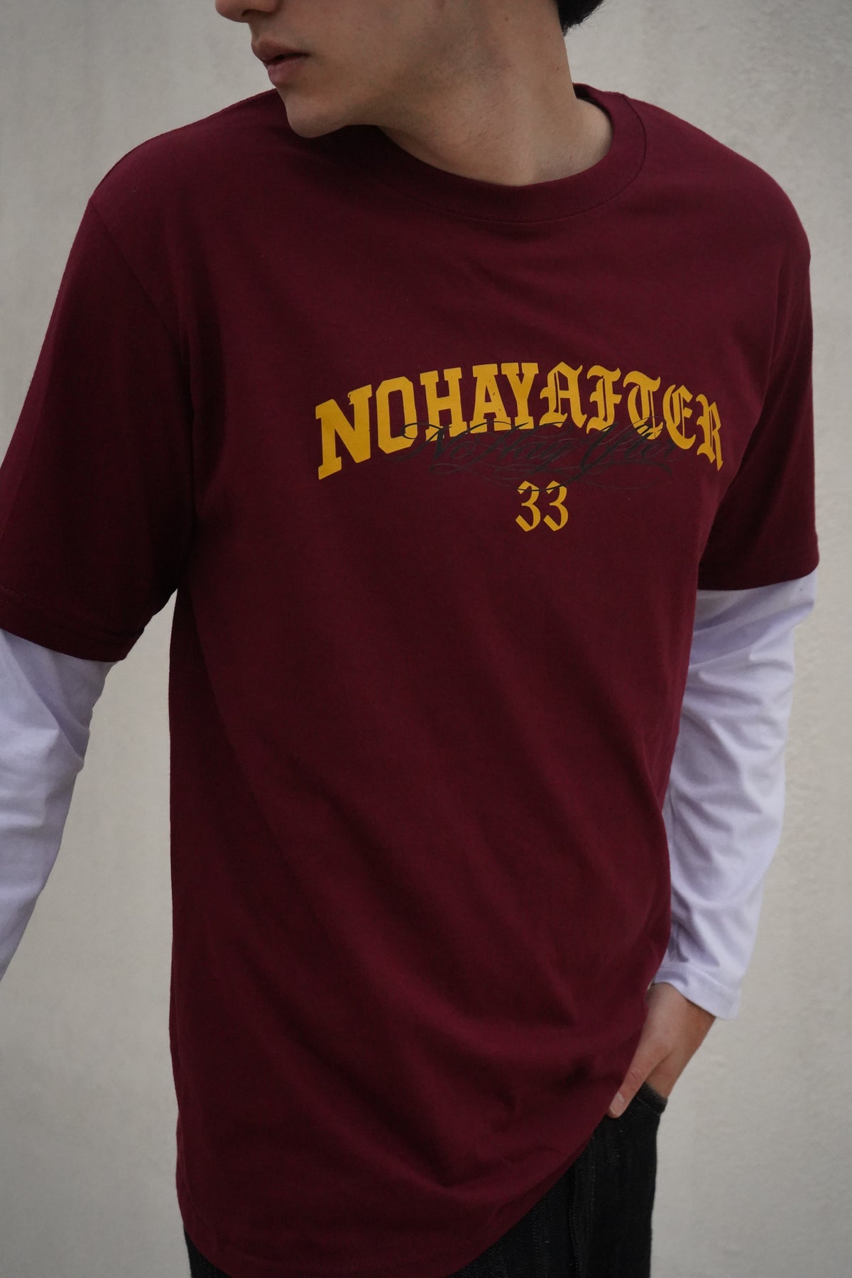 Remera manga larga Bordo