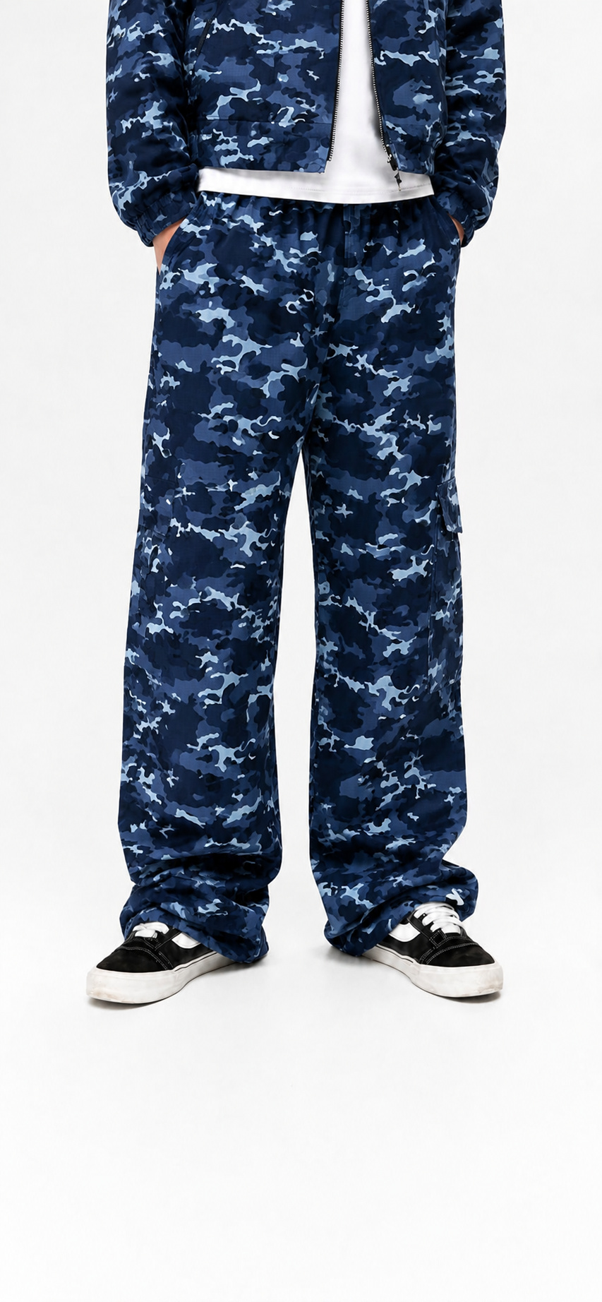 Pantalon Baggy Camuflado Azul