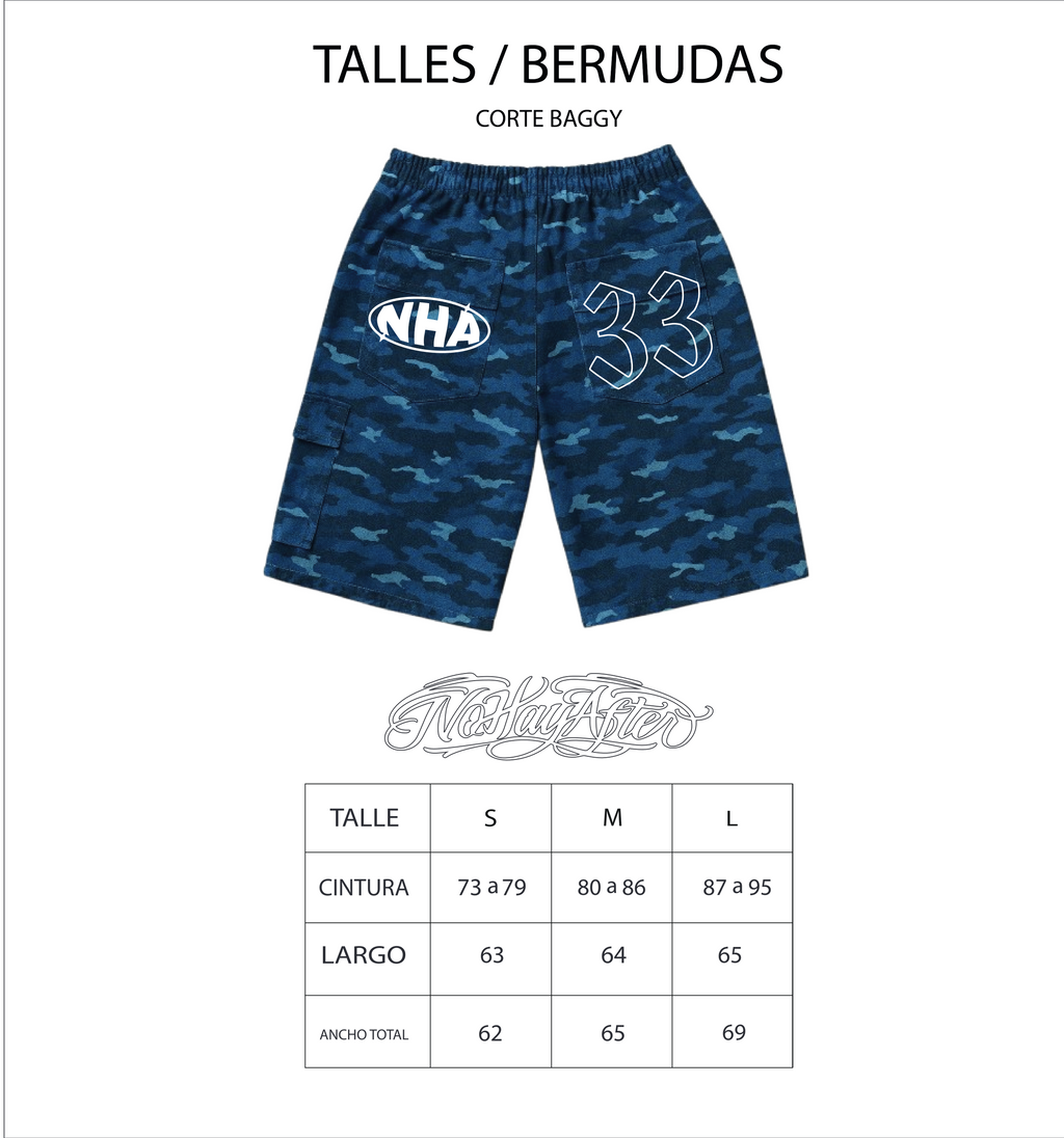 Bermuda Camuflada Azul