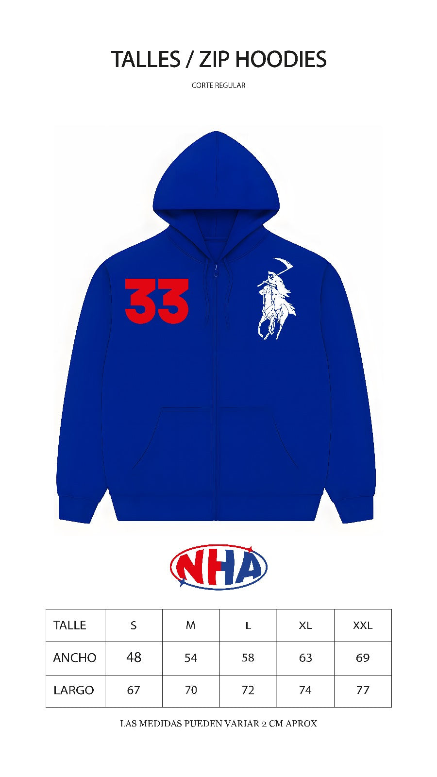 Canguro con cierre Azul Francia