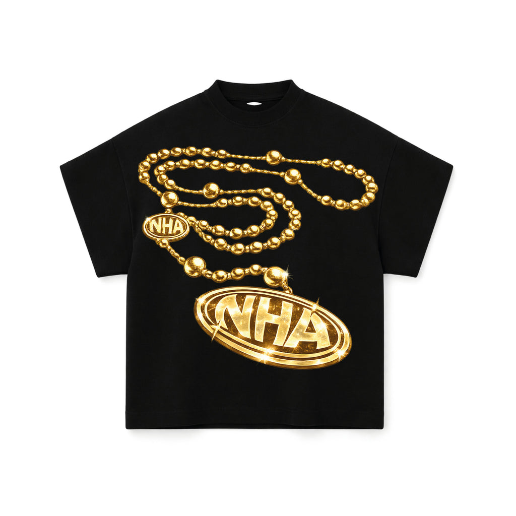 Remera Boxy Colgante Oro