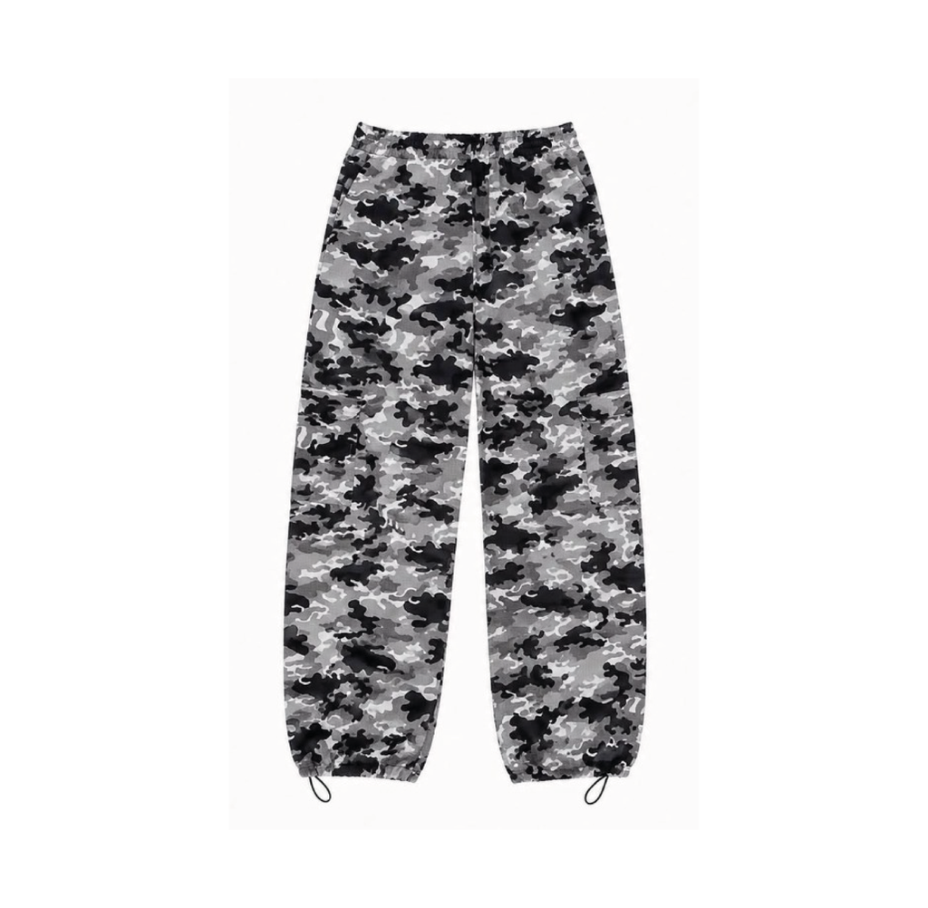 Pantalon Baggy Camuflado gris